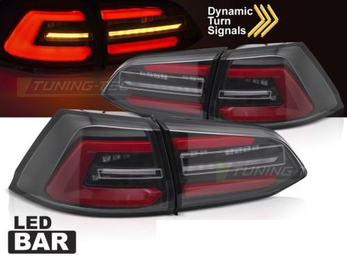 Paire de feux arriere VW Golf 7 17-19 FULL LED BAR Dyn Noir Rouge Blanc