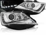Paire de feux phares Seat Ibiza 6J de 2012 a 2015 Daylight led DRL chrome
